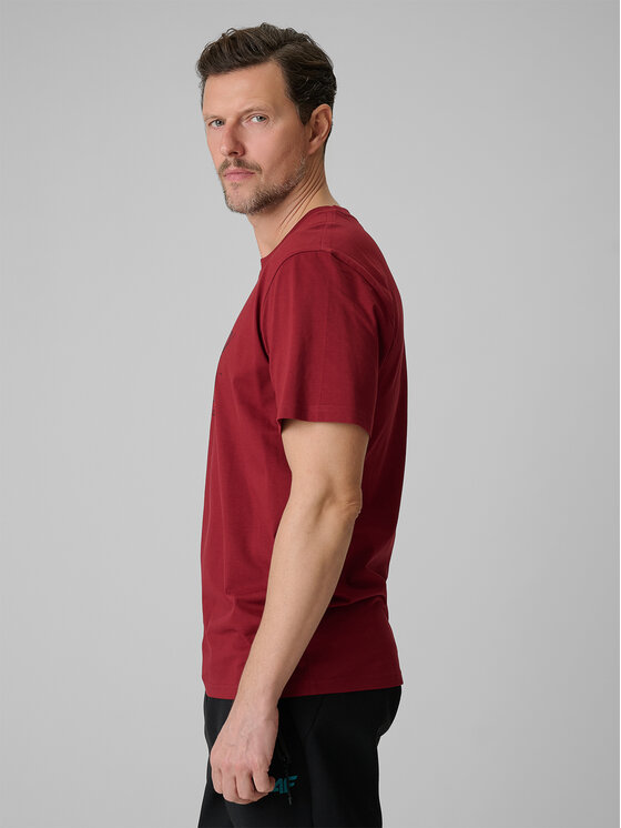 4F 4F T-Shirt COMMERCIAL 12 Czerwony ciemny Regular Fit