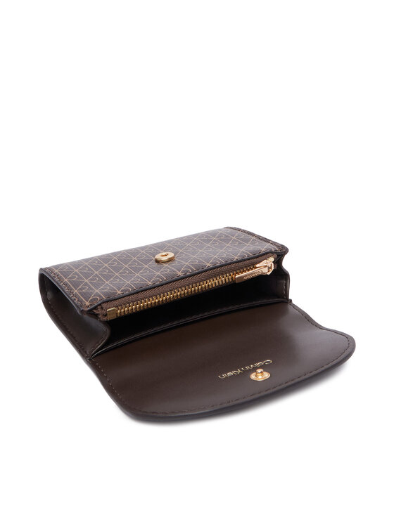 Calvin Klein Calvin Klein Denarnica Emblem Aop Flap Coin Wallet LV04F1226G Rjava