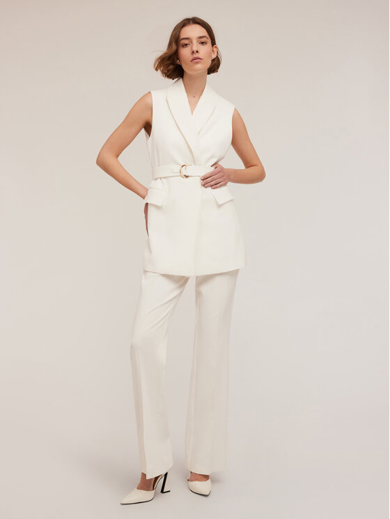 Motivi Motivi Giacca di transizione L026Q100048N011 Bianco Regular Fit