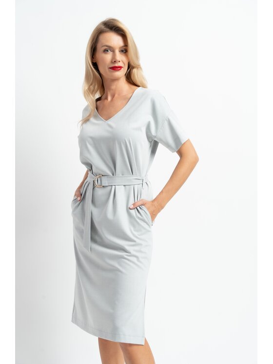 CLICK CLICK Koktejlové šaty Sukienka Gloria Gray Šedá Standard Fit