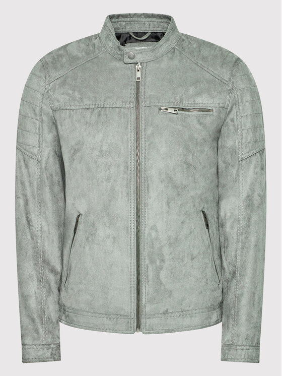 Jack & Jones Jack & Jones Kurtka z imitacji skóry Rocky 12147218 Szary Regular Fit