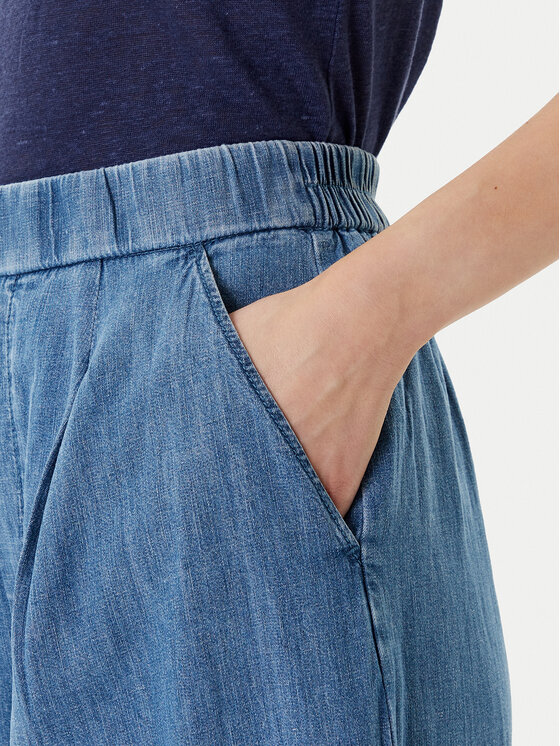 United Colors Of Benetton United Colors Of Benetton Kalhoty culottes 4KOWDF09M Modrá Relaxed Fit