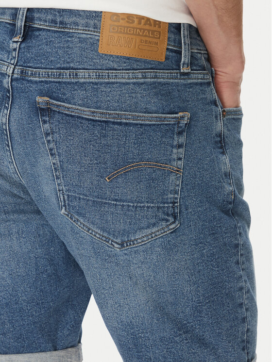 G-Star Raw G-Star Raw Džínové šortky 3301 D10481 D634 H096 Modrá Slim Fit