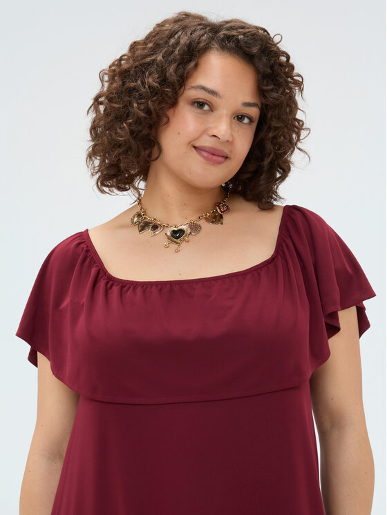 Fiorella Rubino Fiorella Rubino Sukienka wieczorowa 7000L001297N036 Bordowy A-Line Fit
