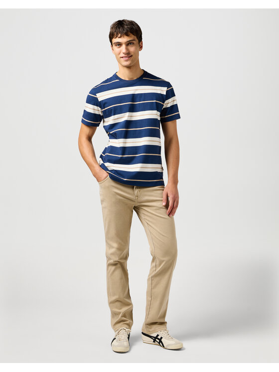 Wrangler Wrangler T-shirt STRIPE TEE 112362724 Blu scuro Regular Fit