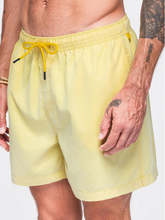 Ombre Ombre Szorty kąpielowe OM-SRSS-0216 Żółty jasny Regular Fit