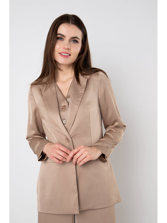 Marynarka QUIOSQUE, Rozmiar 38, Beżowy, FELICIA BLAZER BEIGE
