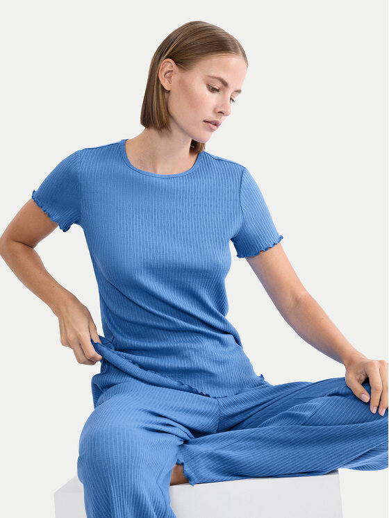 Triumph Triumph Μπλούζα πιτζάμας Mix & Match 10227214 Μπλε Regular Fit