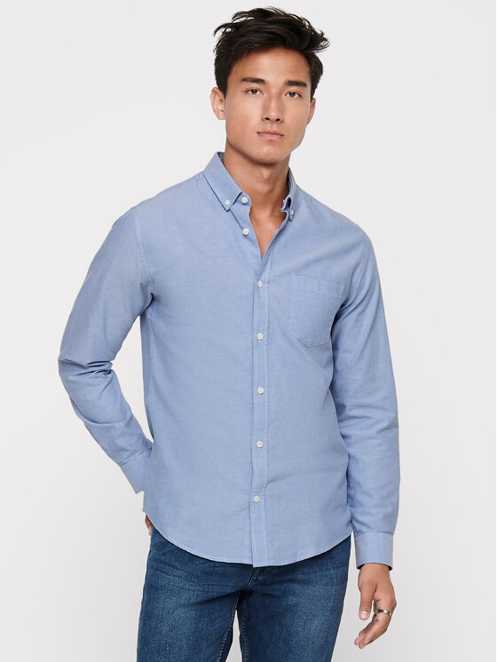 Only & Sons Only & Sons Košulja Alvaro 22006479 Plava Slim Fit