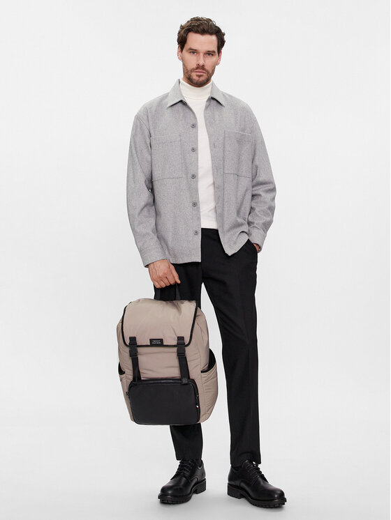 Tommy Hilfiger Tommy Hilfiger Mugursoma Th Lux Nylon Flap Backpack AM0AM11817 Bēšs