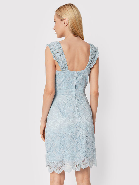 Guess Guess Rochie cocktail W2YK70 KAQN0 Albastru celest Slim Fit