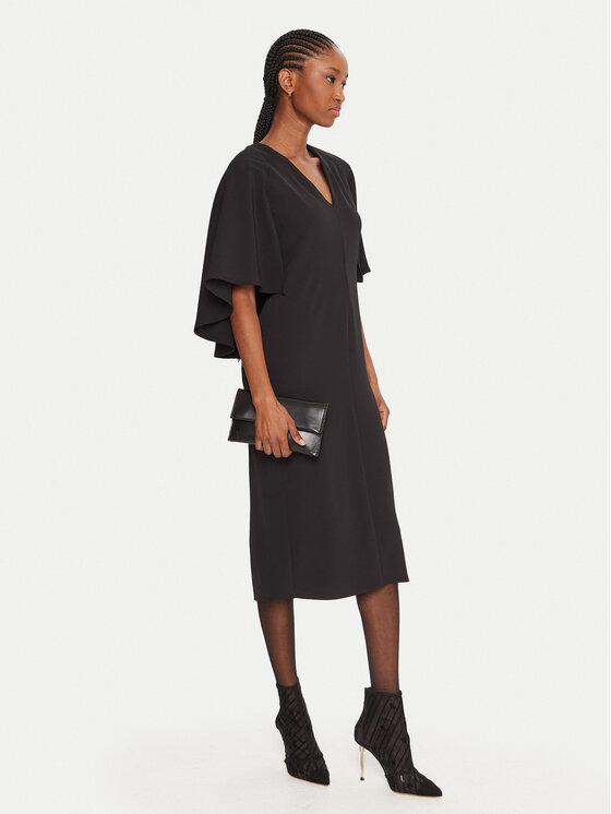KAOS KAOS Coctailkleid RI1MR013 Schwarz Regular Fit
