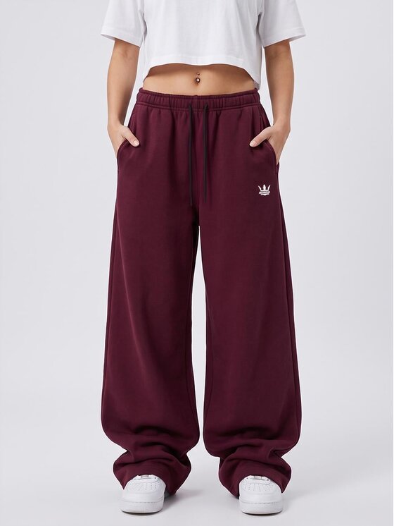 Jigga Wear Jigga Wear Spodnie dresowe Szerokie 133099 Koralowy Regular Fit