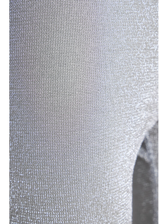 Epuzer Epuzer T-Shirt Metallic mesh Srebrny Standard Fit