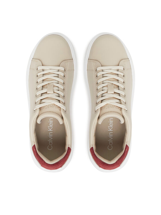 Calvin Klein Calvin Klein Sneakersy Cupsole Lace Up - Suede Bt HW0HW02404 Beżowy