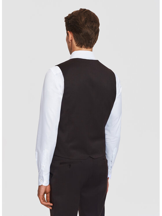 Pako Lorente Pako Lorente Kamizelka garniturowa P26SF-8G-042 Brązowy Slim Fit