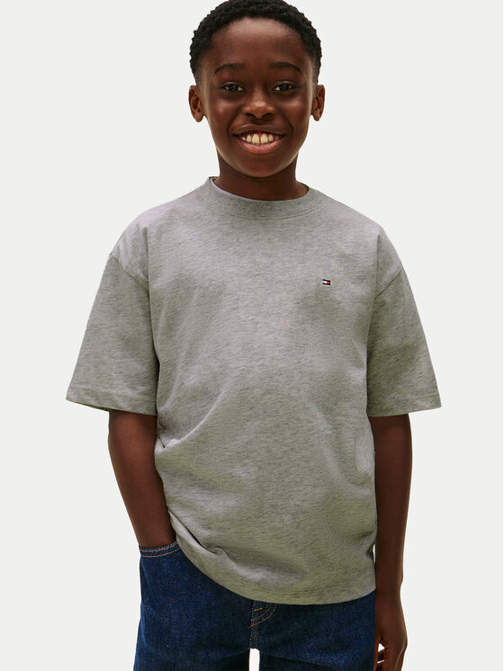 Tommy Hilfiger Tommy Hilfiger T-Shirt Essential Archive KB0KB09646 Szary Regular Fit