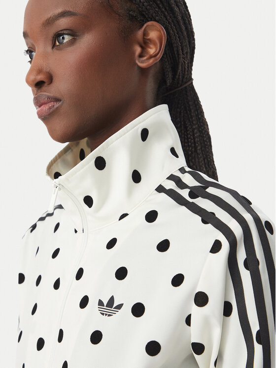 adidas adidas Μπλούζα Satin Polka Dots Tt Track Top KV1165 Κρεμ Regular Fit