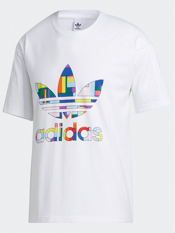 adidas T shirt Pride Flag Fill T Shirt Gender Neutral GD0953 Bianco Modivo