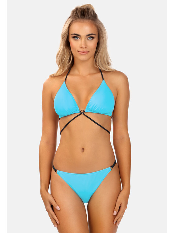 Miss Lou Miss Lou Bikini ML003 Niebieski
