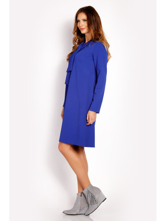 Awama Awama Koktejlové šaty L010 Modrá Basic Fit