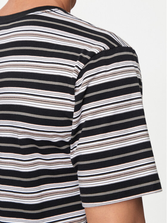 Converse Converse T-Shirt M Loose Fit Striped Tee 10027159-A01 Czarny Loose Fit