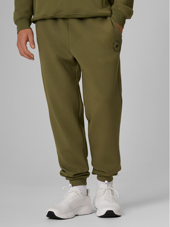 4F 4F Spodnie dresowe CITY FORM Khaki Regular Fit