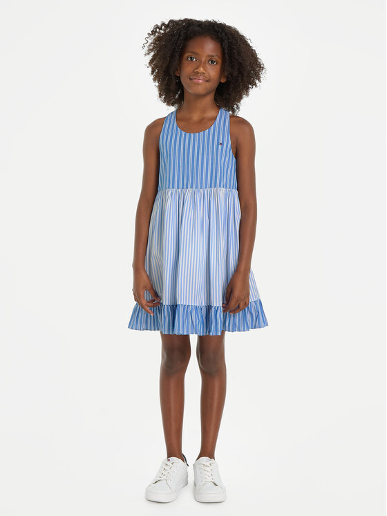 Tommy Hilfiger Tommy Hilfiger Rochie de vară KG0KG07935 Albastru Regular Fit