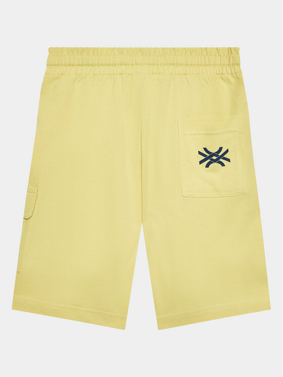 United Colors Of Benetton United Colors Of Benetton Szorty materiałowe 3BL0C901U Żółty Regular Fit