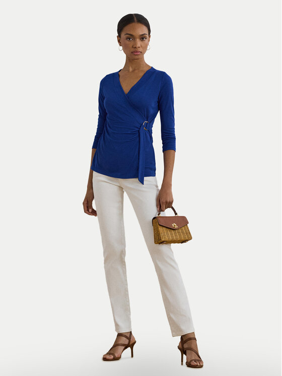 LAUREN RALPH LAUREN LAUREN RALPH LAUREN Bluzka 200889081020 Niebieski Slim Fit