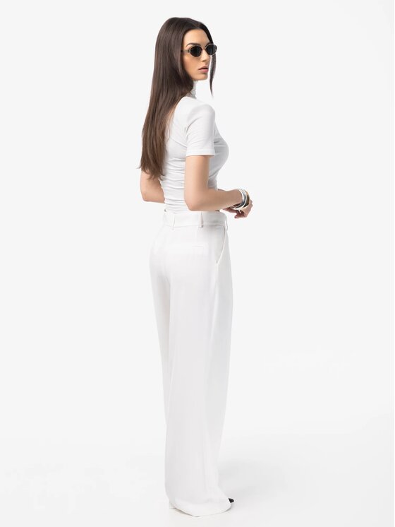 MANDRAGORA MANDRAGORA Pantaloni di tessuto Naia Bianco Regular Fit