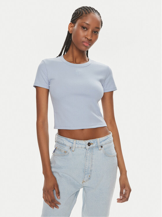 HUGO Hugo Tričko Delanor 50512000 Modrá Slim Fit