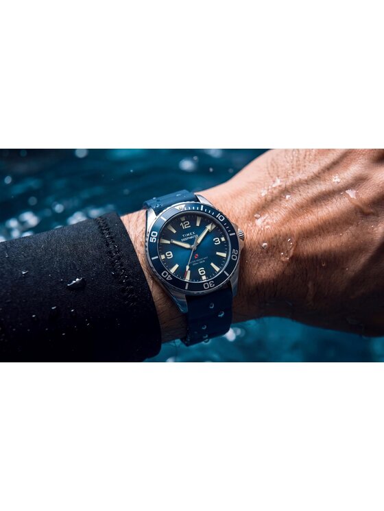 Timex Timex Zegarek TW3A01900 Niebieski