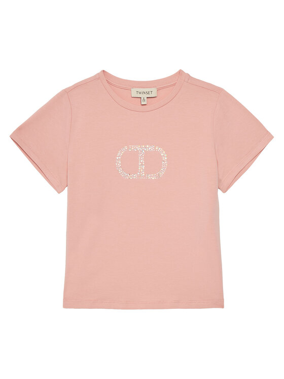 TWINSET Tričko 251GJ2485 Ružová Regular Fit