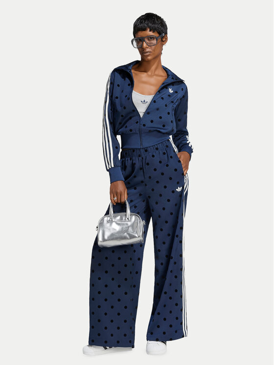 adidas adidas Spodnie dresowe Satin Polka Dots Wide Leg Pant LI2844 Niebieski Regular Fit