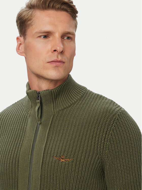 Aeronautica Militare Aeronautica Militare Kardigan 262MA1664UL00409 Khakivärviline Regular Fit