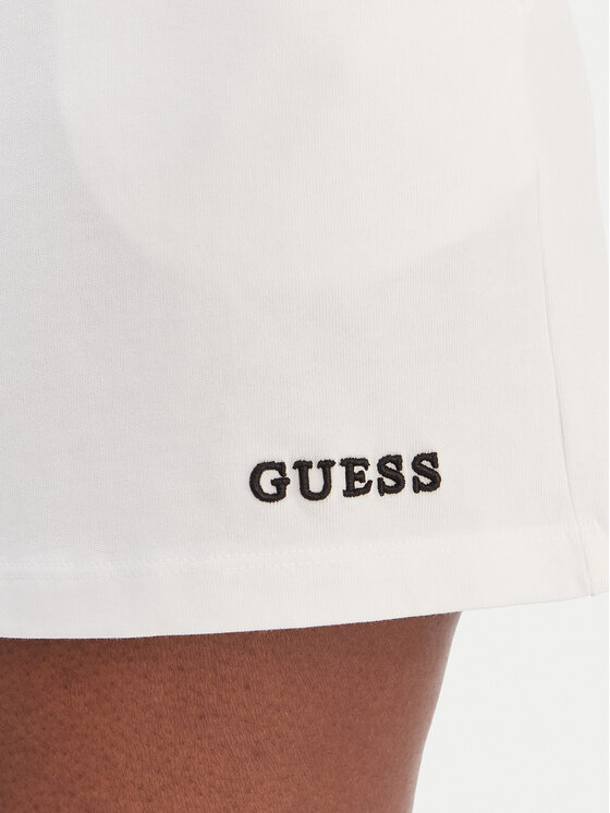 Guess Guess Športne kratke hlače E6GD01 KCRZ1 Bela Relaxed Fit