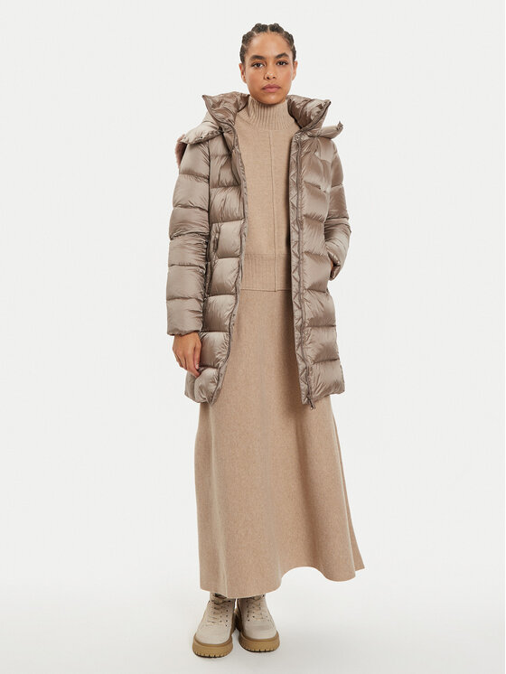 Bomboogie Bomboogie Пухено яке CW636LTDLC4 Кафяв Regular Fit