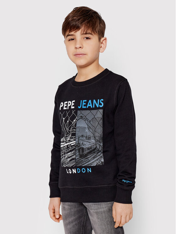 Pepe Jeans Pepe Jeans Mikina Jonas PB581357 Černá Regular Fit