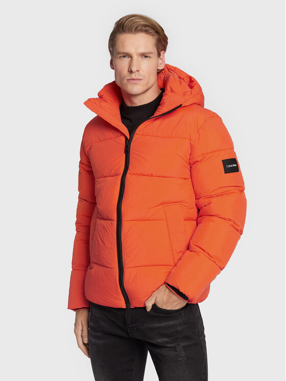 Calvin Klein Calvin Klein Μπουφάν χειμωνιάτικο Crinkle K10K110336 Πορτοκαλί Regular Fit