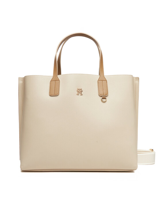 Tommy Hilfiger Kabelka Th Distinct Satchel AW0AW17463 Béžová