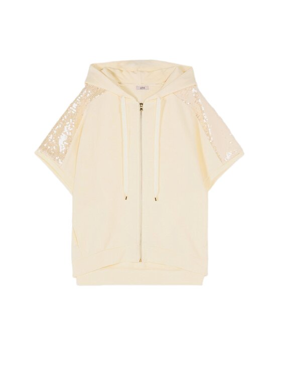 Oltre Oltre Kardigan G870E000323N013 Kremowy Baggy Fit