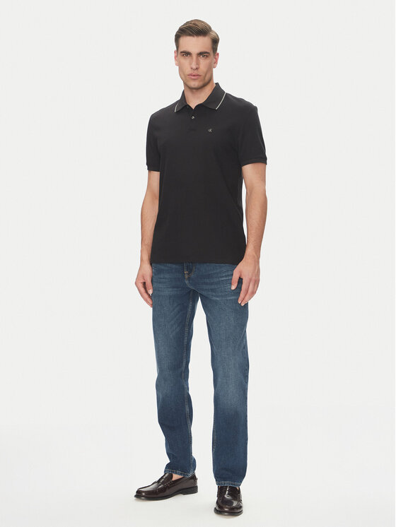 Calvin Klein Calvin Klein Polo LV04LC239G Czarny Regular Fit