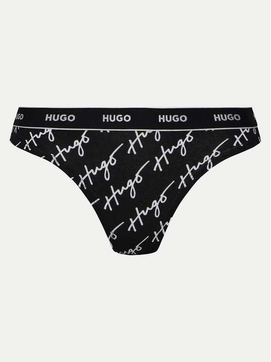 HUGO HUGO Sada 3 kusů string kalhotek 50495870 Černá