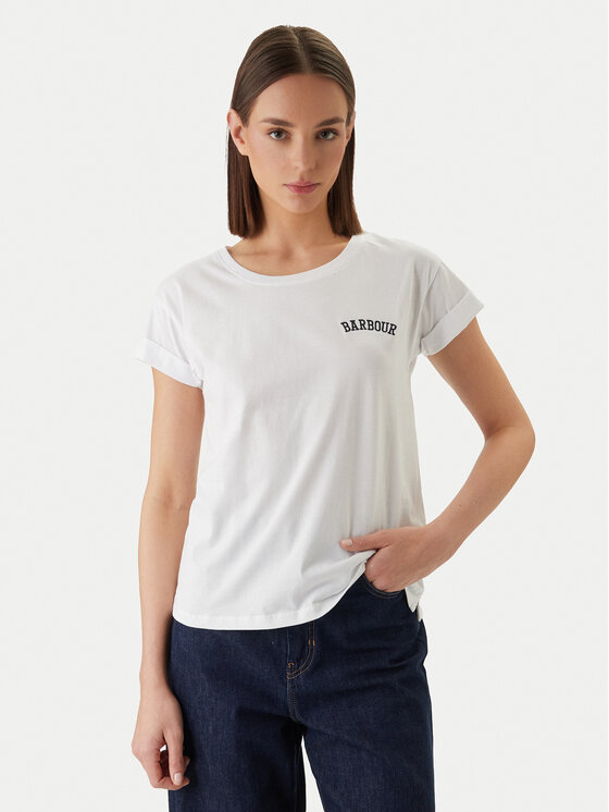 Barbour Barbour T-Shirt Bede LTS0718WH11 Bílá Regular Fit