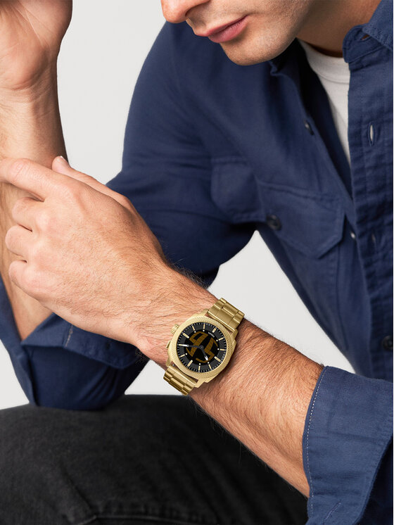 Fossil Fossil Часовник Machine Big Tic FS6157 Златист