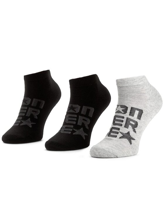 Converse Converse Sada 3 párů dámských nízkých ponožek E560B3010 Černá