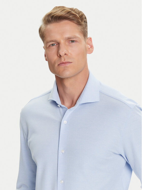 BOSS BOSS Cămașă P-Hank 50527675 Albastru celest Slim Fit