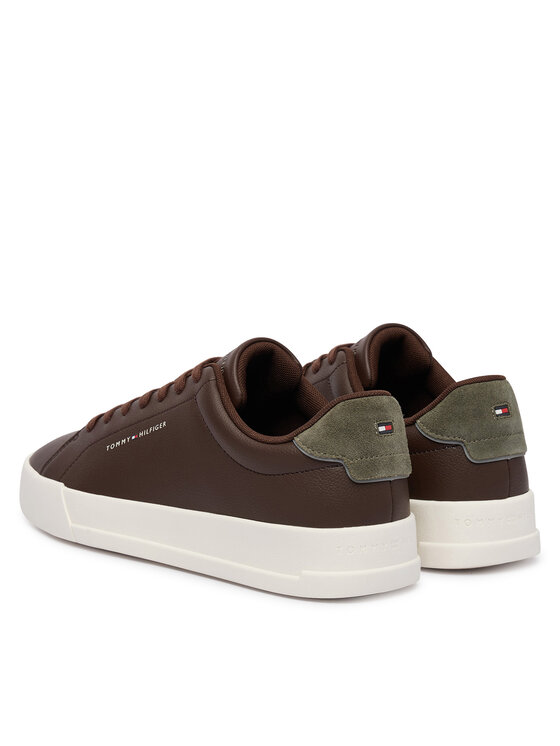 Tommy Hilfiger Tommy Hilfiger Αθλητικά Th Court Lth Detail Ess FM0FM05367 Καφέ