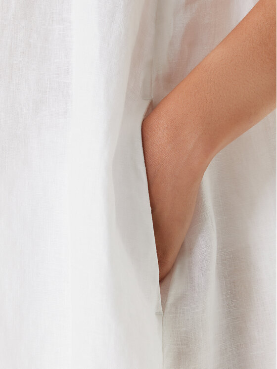 United Colors Of Benetton United Colors Of Benetton Rochie de vară 4AGHDV0AX Alb Relaxed Fit